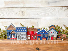 Load image into Gallery viewer, Americana Standing Houses File SVG, Fourth of July, USA Glowforge, LuckyHeartDesignsCo