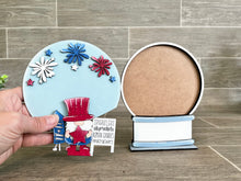 Load image into Gallery viewer, Fourth Of July Snow Globe Interchangeable File SVG, Glowforge, Tiered Tray LuckyHeartDesignsCo