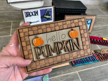 Load image into Gallery viewer, MINI Interchangeable Frame Leaning Sign File SVG, Tiered Tray Glowforge, LuckyHeartDesignsCo