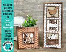 Load image into Gallery viewer, MINI Chicken Wire Frame Interchangeable Leaning Sign File SVG, Farm Tiered Tray Glowforge, LuckyHeartDesignsCo