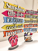 Load image into Gallery viewer, Summer Street Sign File SVG, Glowforge Summer, LuckyHeartDesignsCo