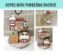 Load image into Gallery viewer, Mrs. Claus Christmas Quick and Easy Tiered Tray File SVG, Glowforge Christmas, LuckyHeartDesignsCo