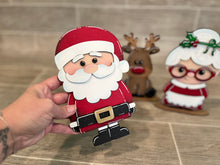 Load image into Gallery viewer, MINI Standing Christmas Squad Interchangeable Leaning Sign File SVG, Countdown, Glowforge Santa, Rudolph,Elf, Holiday, LuckyHeartDesignsCo