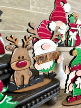 Load image into Gallery viewer, Christmas Tiered Tray Gnome File SVG, Rudolph, Elf, Snowman, Glowforge, LuckyHeartDesignsCo