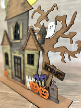 Load image into Gallery viewer, Large Haunted House Standing Halloween File SVG, Glowforge, LuckyHeartDesignsCo