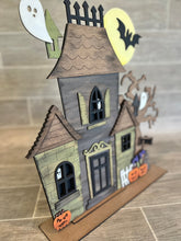 Load image into Gallery viewer, Large Haunted House Standing Halloween File SVG, Glowforge, LuckyHeartDesignsCo