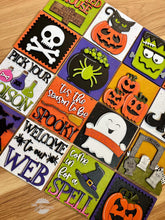 Load image into Gallery viewer, This Is Halloween Interchangeable Leaning Sign File SVG, Glowforge Tiered Tray, LuckyHeartDesignsCo