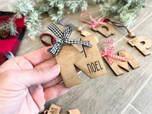 Load image into Gallery viewer, Alphabet Initial Christmas Ornament File SVG, Glowforge, Keychain, LuckyHeartDesignsCo