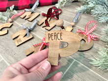 Load image into Gallery viewer, Alphabet Initial Christmas Ornament File SVG, Glowforge, Keychain, LuckyHeartDesignsCo