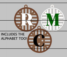 Load image into Gallery viewer, Tobacco Basket Round Farmhouse Christmas Ornament File SVG, Glowforge, LuckyHeartDesignsCo