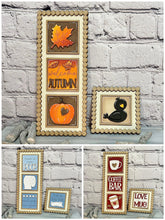 Load image into Gallery viewer, MINI Pearl Frame Backers Interchangeable Leaning Sign File SVG, Tiered Tray Glowforge, LuckyHeartDesignsCo