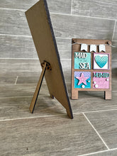 Load image into Gallery viewer, MINI Sandwich Board Interchangeable Leaning Sign File SVG, RECTANGLE, easel sign Tiered Tray Glowforge, LuckyHeartDesignsCo
