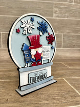 Load image into Gallery viewer, Fourth Of July Snow Globe Interchangeable File SVG, Glowforge, Tiered Tray LuckyHeartDesignsCo
