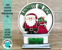 Load image into Gallery viewer, Santa Christmas Snow Globe Interchangeable File SVG, Glowforge, Tiered Tray LuckyHeartDesignsCo