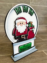 Load image into Gallery viewer, Santa Christmas Snow Globe Interchangeable File SVG, Glowforge, Tiered Tray LuckyHeartDesignsCo