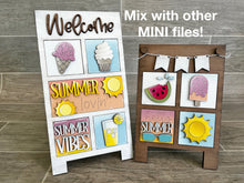 Load image into Gallery viewer, MINI Interchangeable Frame Leaning Sign File SVG, Tiered Tray Glowforge, LuckyHeartDesignsCo