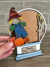 Load image into Gallery viewer, Scarecrow Fall Snow Globe Interchangeable File SVG, Glowforge Pumpkin, Tiered Tray LuckyHeartDesignsCo