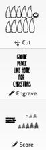 Load image into Gallery viewer, Gnome Christmas Personalized Hat Ornament File SVG, Gnome Santa Glowforge, LuckyHeartDesignsCo