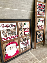 Load image into Gallery viewer, Santa and Mrs. Christmas Interchangeable Leaning Sign File SVG, Rudolph, Glowforge, LuckyHeartDesignsCo