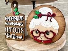 Load image into Gallery viewer, Mrs. Claus Christmas Quick and Easy Tiered Tray File SVG, Glowforge Christmas, LuckyHeartDesignsCo