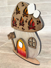 Load image into Gallery viewer, Gnome Mushroom Bee Interchangeable House File SVG, (add on) Tiered Tray, Glowforge, LuckyHeartDesignsCo