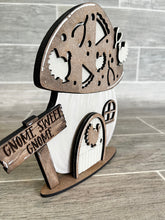 Load image into Gallery viewer, Gnome Mushroom Thanksgiving Interchangeable House File SVG, (add on) Pumpkin Tiered Tray, Glowforge, LuckyHeartDesignsCoPeace Love