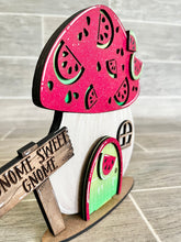 Load image into Gallery viewer, Gnome Mushroom Watermelon Interchangeable House File SVG, (add on) Tiered Tray, Glowforge, LuckyHeartDesignsCo