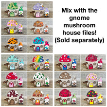 Load image into Gallery viewer, Interchangeable Tiered Tray Gnome (Mushroom House) File SVG, Glowforge, Tier Tray