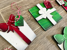 Load image into Gallery viewer, Christmas Present Ornament File SVG, Santa Glowforge, LuckyHeartDesignsCo