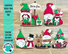 Load image into Gallery viewer, Christmas Tiered Tray Gnome File SVG, Rudolph, Elf, Snowman, Glowforge, LuckyHeartDesignsCo