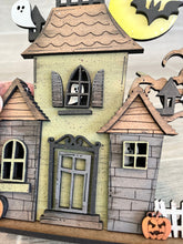 Load image into Gallery viewer, Haunted House Tiered Tray File SVG, Glowforge, LuckyHeartDesignsCo