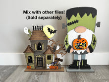 Load image into Gallery viewer, Large Haunted House Standing Halloween File SVG, Glowforge, LuckyHeartDesignsCo