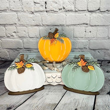 Load image into Gallery viewer, Grateful Thankful Blessed Pumpkin Trio File SVG, Fall Glowforge, Fall LuckyHeartDesignsCo