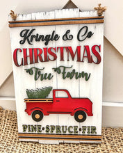 Load image into Gallery viewer, Kringle Christmas Tree Farm Door Hanger File SVG, Holiday Glowforge, LuckyHeartDesignsCo