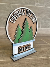 Load image into Gallery viewer, Christmas Tree Farm Snow Globe Interchangeable File SVG, Glowforge, Tiered Tray LuckyHeartDesignsCo