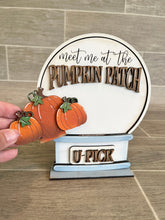 Load image into Gallery viewer, Pumpkin Patch Fall Snow Globe Interchangeable File SVG, Glowforge Pumpkin, Tiered Tray LuckyHeartDesignsCo