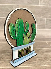 Load image into Gallery viewer, Cactus Snow Globe Interchangeable File SVG, Glowforge, Desert Tiered Tray LuckyHeartDesignsCo