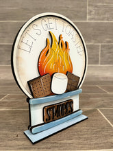 Load image into Gallery viewer, S'mores Snow Globe Interchangeable File SVG, Glowforge, Summer Camping Tiered Tray LuckyHeartDesignsCo