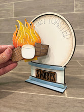 Load image into Gallery viewer, S'mores Snow Globe Interchangeable File SVG, Glowforge, Summer Camping Tiered Tray LuckyHeartDesignsCo