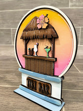Load image into Gallery viewer, Tiki Bar Snow Globe Interchangeable File SVG, Glowforge, Summer Beach Tiered Tray LuckyHeartDesignsCo