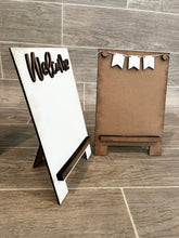 Load image into Gallery viewer, Snow Globe Interchangeable Easel Holder File SVG, Glowforge, Sandwich board LuckyHeartDesignsCo