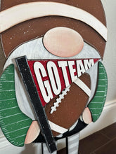 Load image into Gallery viewer, Sports Tall Porch Gnome Interchangeable Leaning Sign Gnome File SVG, Glowforge, Football, Soccer, Baseball, Hockey, LuckyHeartDesignsCo