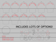 Load image into Gallery viewer, Snow Globe Christmas Ornament File SVG, Hanukkah, Gnome Santa, Baby's First, Glowforge, LuckyHeartDesignsCo