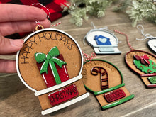 Load image into Gallery viewer, Snow Globe Christmas Ornament File SVG, Hanukkah, Gnome Santa, Baby's First, Glowforge, LuckyHeartDesignsCo