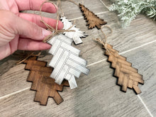 Load image into Gallery viewer, Pallet Christmas Tree Ornament File SVG, Glowforge, Farmhouse, Rustic, LuckyHeartDesignsCo