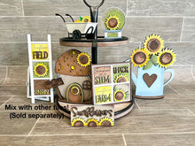 Load image into Gallery viewer, Sunflower Stranding Watering Can File SVG, Flower, Floral, Summer, Fall Tiered Tray, Glowforge, LuckyHeartDesignsCo