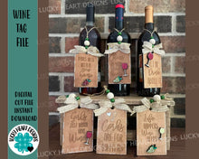 Load image into Gallery viewer, WINE Tag File SVG, Glowforge, LuckyHaertDesignsCO