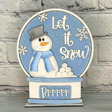 Load image into Gallery viewer, Winter Snowman Snow Globe Interchangeable File SVG, Glowforge, Tiered Tray LuckyHeartDesignsCo