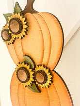 Load image into Gallery viewer, Stacking Sunflower Pumpkins File SVG, Fall Glowforge, LuckyHeartDesignsCo