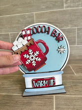 Load image into Gallery viewer, Hot Cocoa Snow Globe Interchangeable File SVG, Glowforge, Chocolate Mug, Tiered Tray LuckyHeartDesignsCo